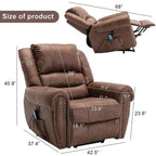 Fauteuil inclinable électrique Rivet respirant avec massage, chauffage et port USB