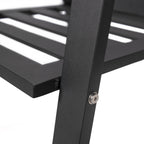 Ensemble de salle à manger d'extérieur 9 pièces en aluminium noir, série Chelsea par LeisureMod