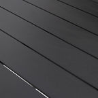 Ensemble de salle à manger d'extérieur 9 pièces en aluminium noir, série Chelsea par LeisureMod