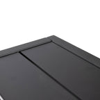 Ensemble de salle à manger d'extérieur 9 pièces en aluminium noir, série Chelsea par LeisureMod