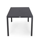 Ensemble de salle à manger d'extérieur 9 pièces en aluminium noir, série Chelsea par LeisureMod