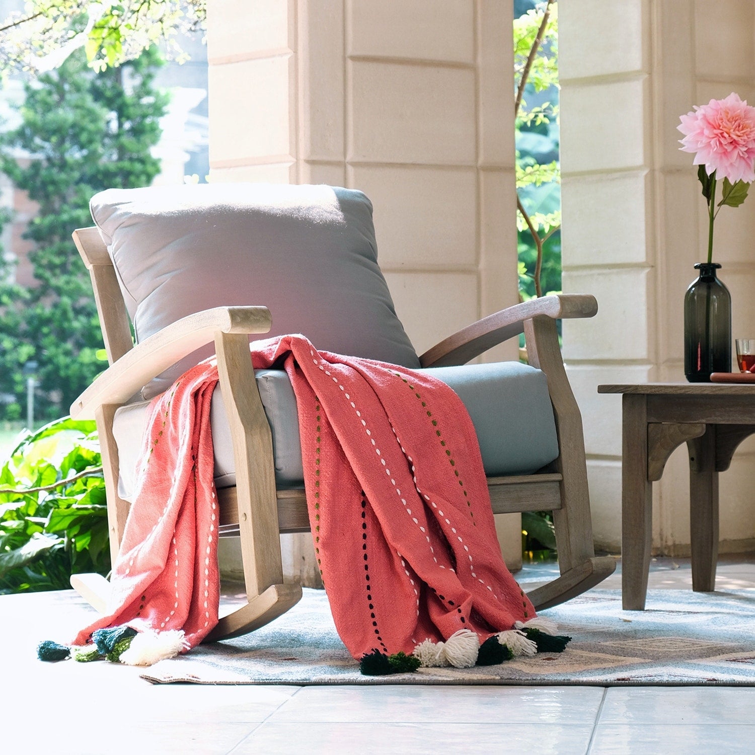 Ensemble de salon de jardin Cambridge Casual Leon 3 pièces en teck avec coussin