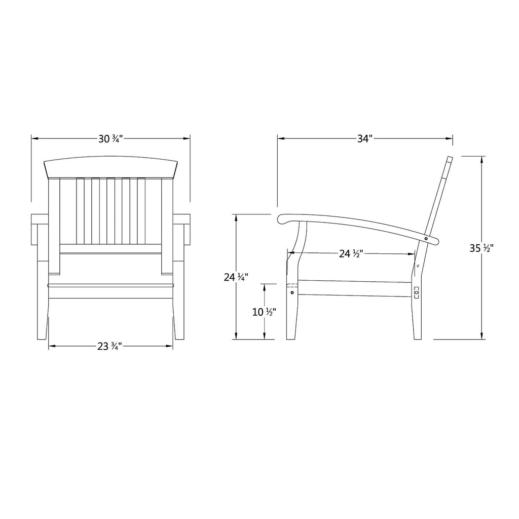 Ensemble de conversation de patio en bois de teck Cambridge Casual Leon 5 pièces