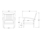Ensemble de conversation de patio en bois de teck Cambridge Casual Leon 5 pièces
