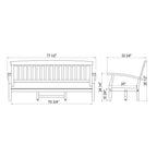 Ensemble de conversation de patio en bois de teck Cambridge Casual Leon 5 pièces