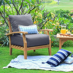 Ensemble de conversation de patio en teck Cambridge Casual Leon 7 pièces