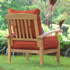 Ensemble de conversation de patio en teck Cambridge Casual Leon 7 pièces