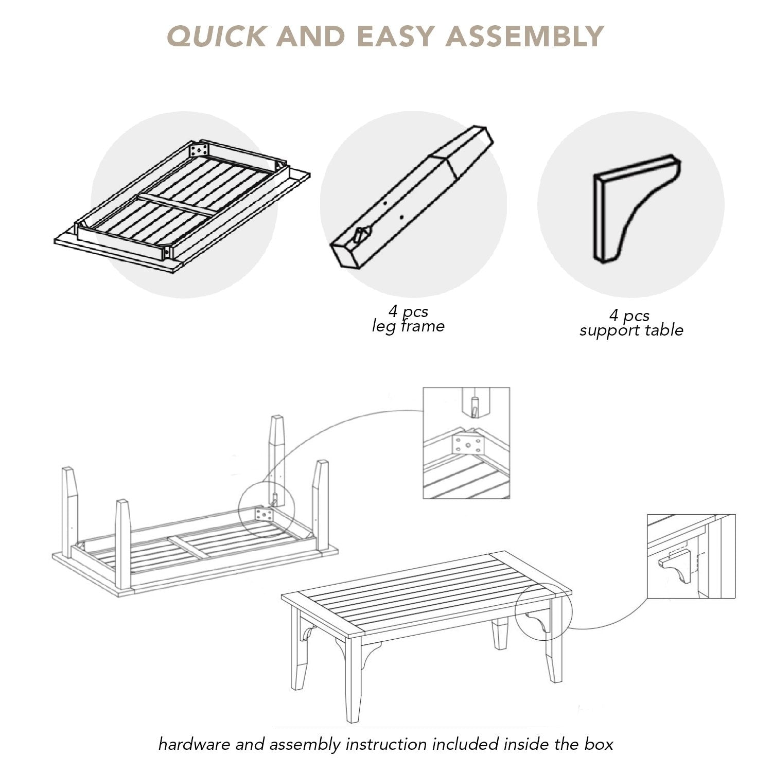 Ensemble de conversation de patio en teck Cambridge Casual Leon 7 pièces