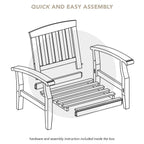 Ensemble de conversation de patio en teck Cambridge Casual Leon 7 pièces