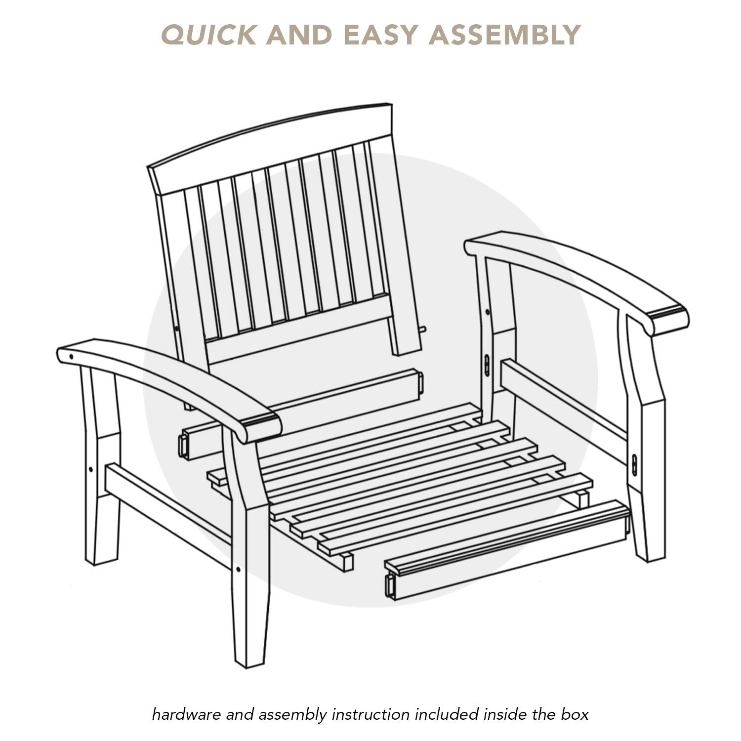 Ensemble de conversation de patio en teck Cambridge Casual Leon 7 pièces