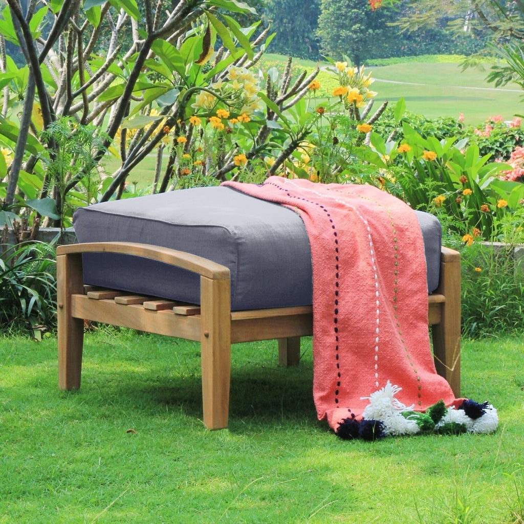 Ensemble de conversation de patio en teck Cambridge Casual Leon 7 pièces