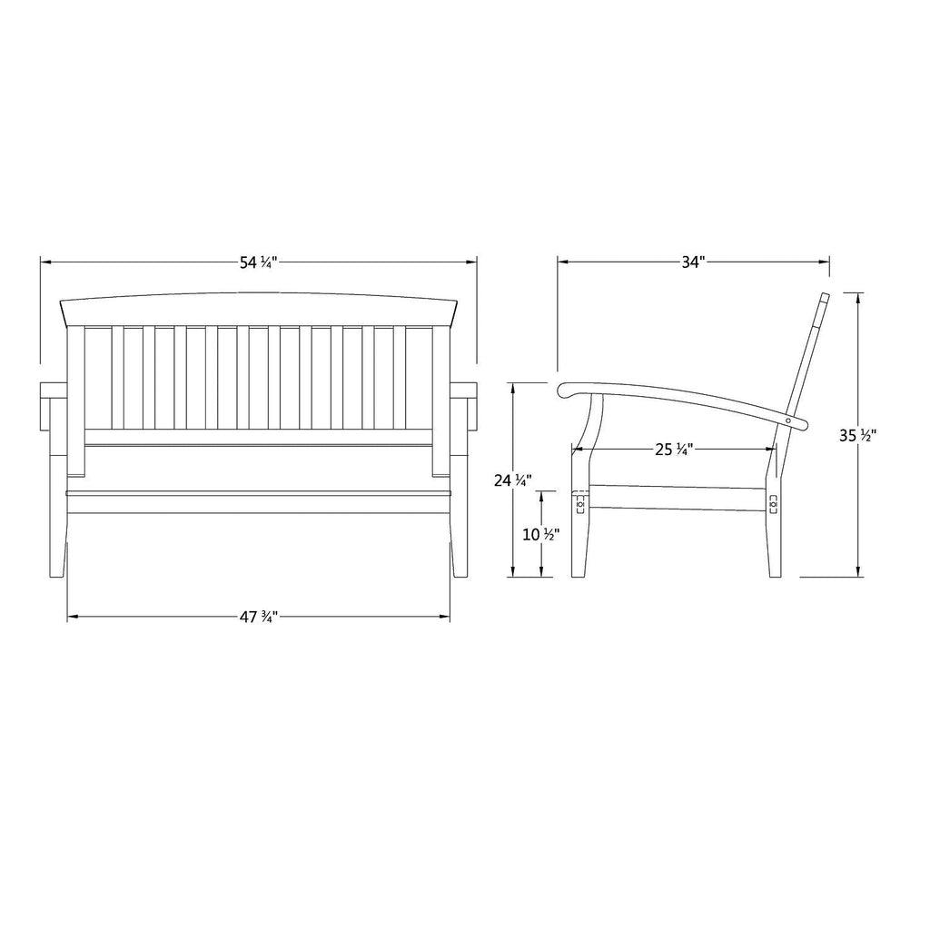 Ensemble de conversation de patio en teck Cambridge Casual Leon 7 pièces