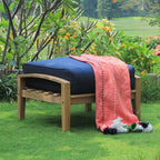 Ensemble de conversation de patio en teck Cambridge Casual Leon 7 pièces