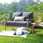 Ensemble de conversation de patio en teck Cambridge Casual Leon 7 pièces