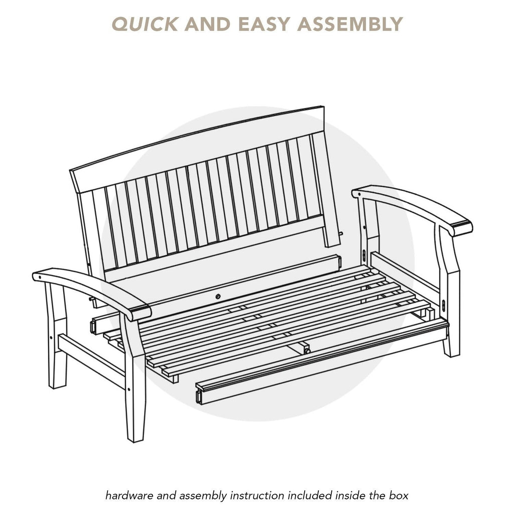 Ensemble de conversation de patio en teck Cambridge Casual Leon 7 pièces