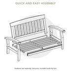 Ensemble de conversation de patio en teck Cambridge Casual Leon 7 pièces