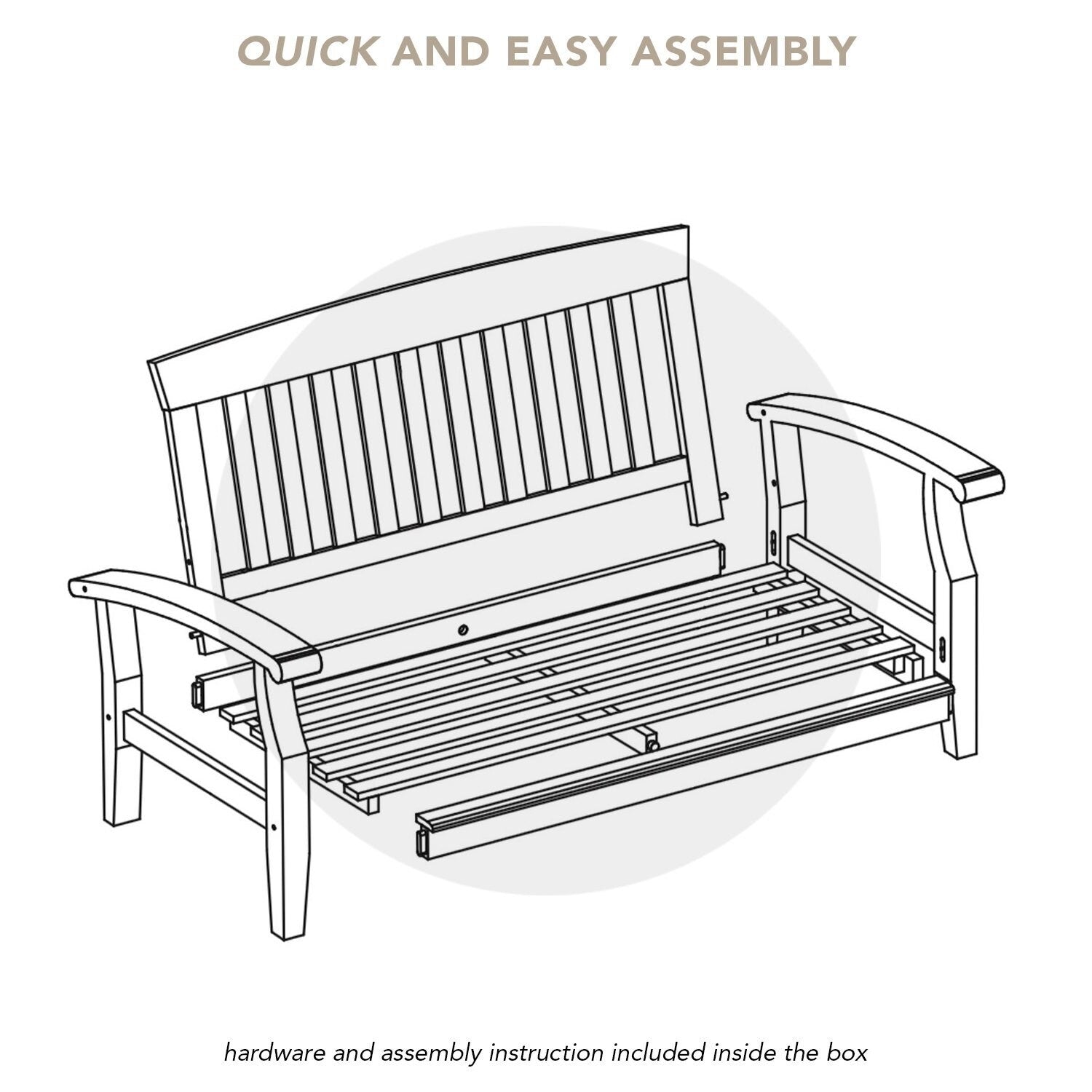 Ensemble de conversation de patio en teck Cambridge Casual Leon 7 pièces