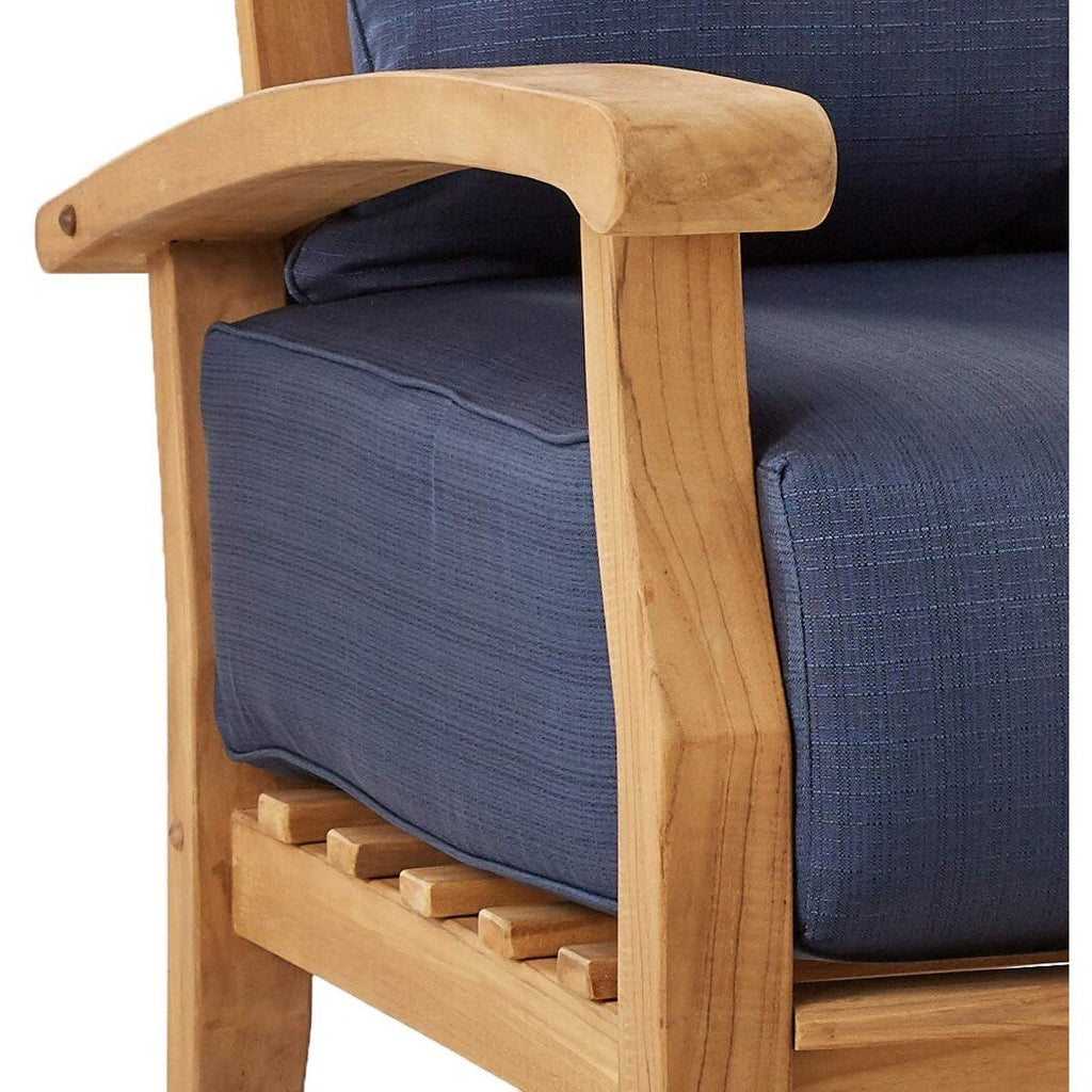 Ensemble de conversation de patio en teck Cambridge Casual Leon 7 pièces