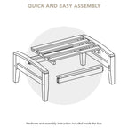 Ensemble de conversation de patio en teck Cambridge Casual Leon 7 pièces