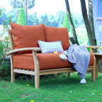 Ensemble de conversation de patio en teck Cambridge Casual Leon 7 pièces