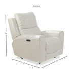 Fauteuil inclinable électrique Copper Grove Fyti en cuir pleine fleur