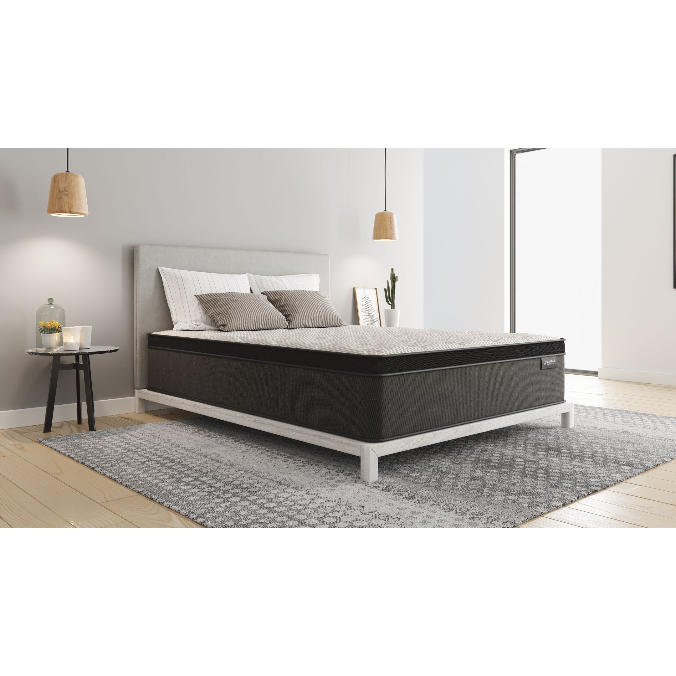 Matelas hybride Amaris, 14 pouces, mousse à mémoire de forme infusée de cuivre rafraîchissante, Euro Top, certifié CertiPUR US et Greenguard Gold