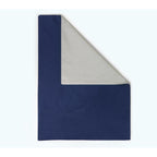 Parure de couette réversible bleu foncé et gris champignon