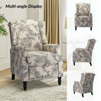 Fauteuil inclinable manuel Damaris de style Mid-Century Modern avec dossier à oreilles par HULALA HOME