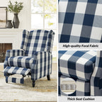 Fauteuil inclinable manuel Damaris de style Mid-Century Modern avec dossier à oreilles par HULALA HOME