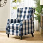 Fauteuil inclinable manuel Damaris de style Mid-Century Modern avec dossier à oreilles par HULALA HOME