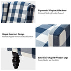 Fauteuil inclinable manuel Damaris de style Mid-Century Modern avec dossier à oreilles par HULALA HOME