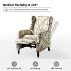 Fauteuil inclinable manuel Damaris de style Mid-Century Modern avec dossier à oreilles par HULALA HOME