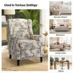 Fauteuil inclinable manuel Damaris de style Mid-Century Modern avec dossier à oreilles par HULALA HOME