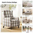 Fauteuil inclinable manuel Damaris de style Mid-Century Modern avec dossier à oreilles par HULALA HOME