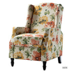 Fauteuil inclinable manuel Damaris de style Mid-Century Modern avec dossier à oreilles par HULALA HOME