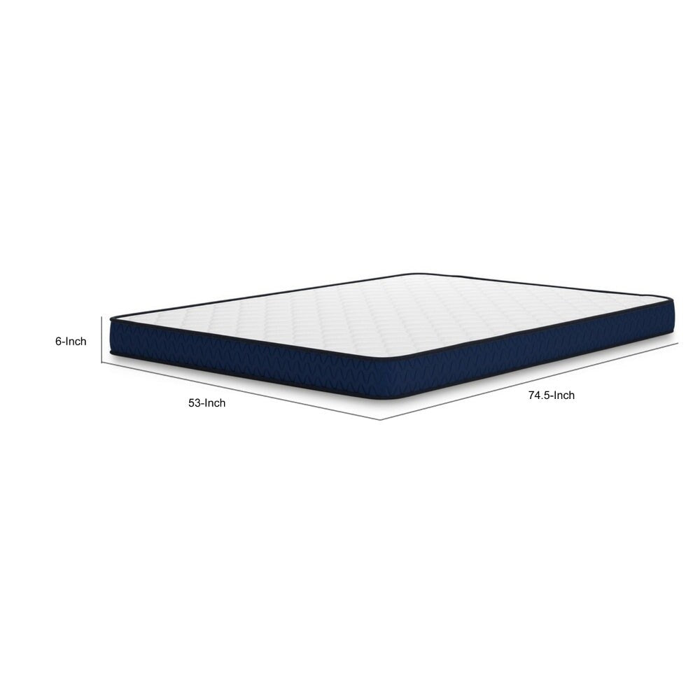 Matelas de soutien ferme de 6 pouces avec tissu tricoté extensible, mousse ultra moelleuse et matelassage en losanges pour plus de confort