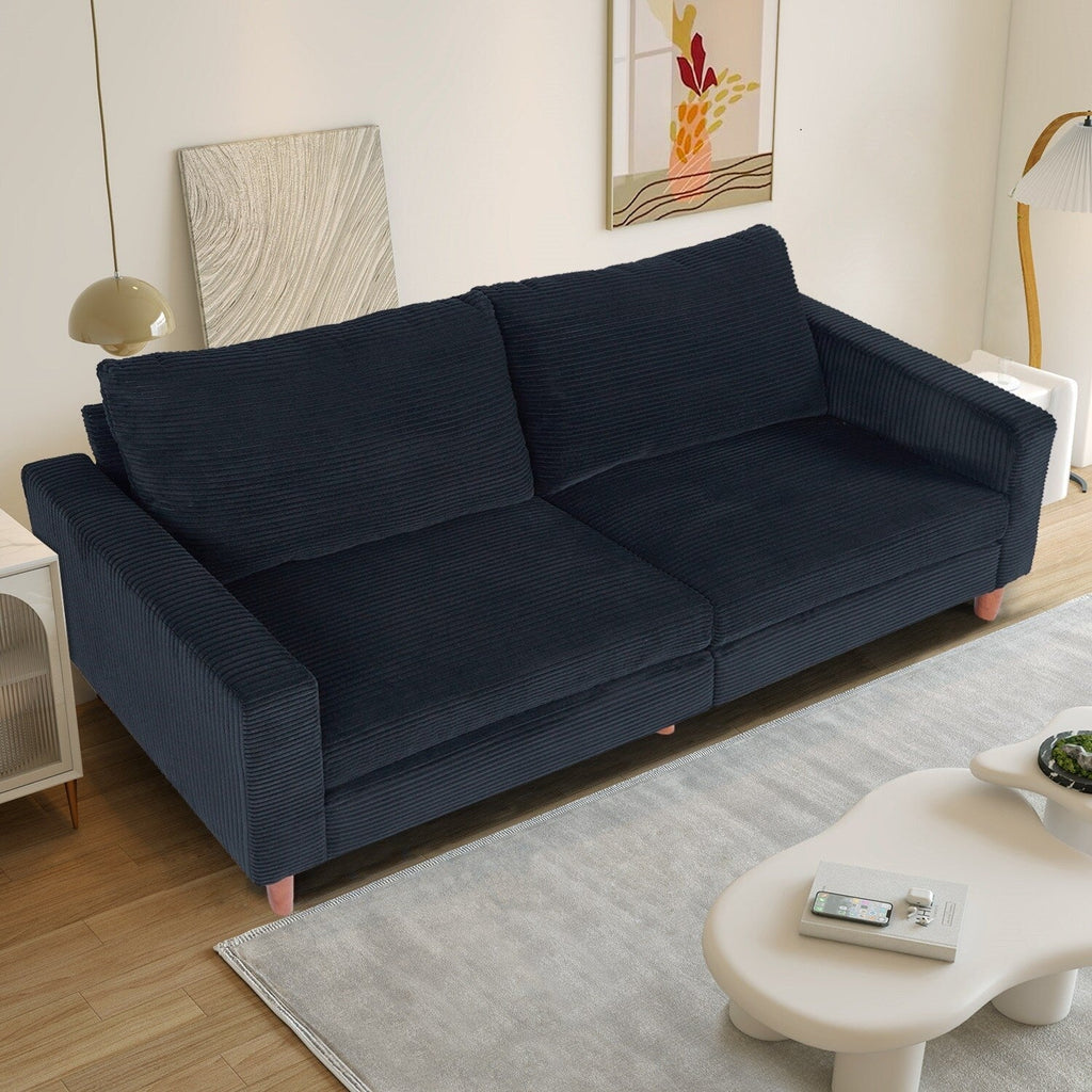 82,7 canapés pour le salon, canapés causeuse confortables, canapé causeuse en velours côtelé, montage facile pour les petits espaces