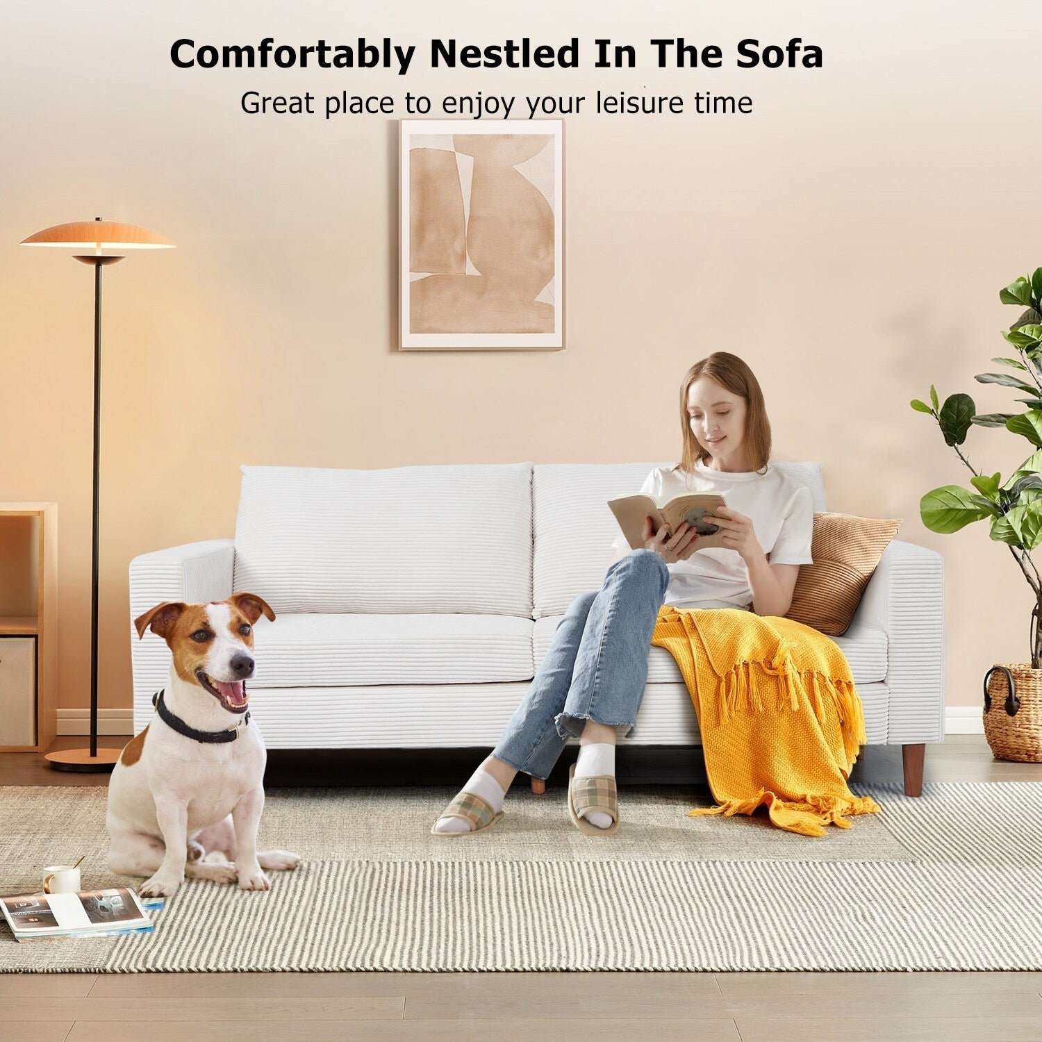 82,7 canapés pour le salon, canapés causeuse confortables, canapé causeuse en velours côtelé, montage facile pour les petits espaces