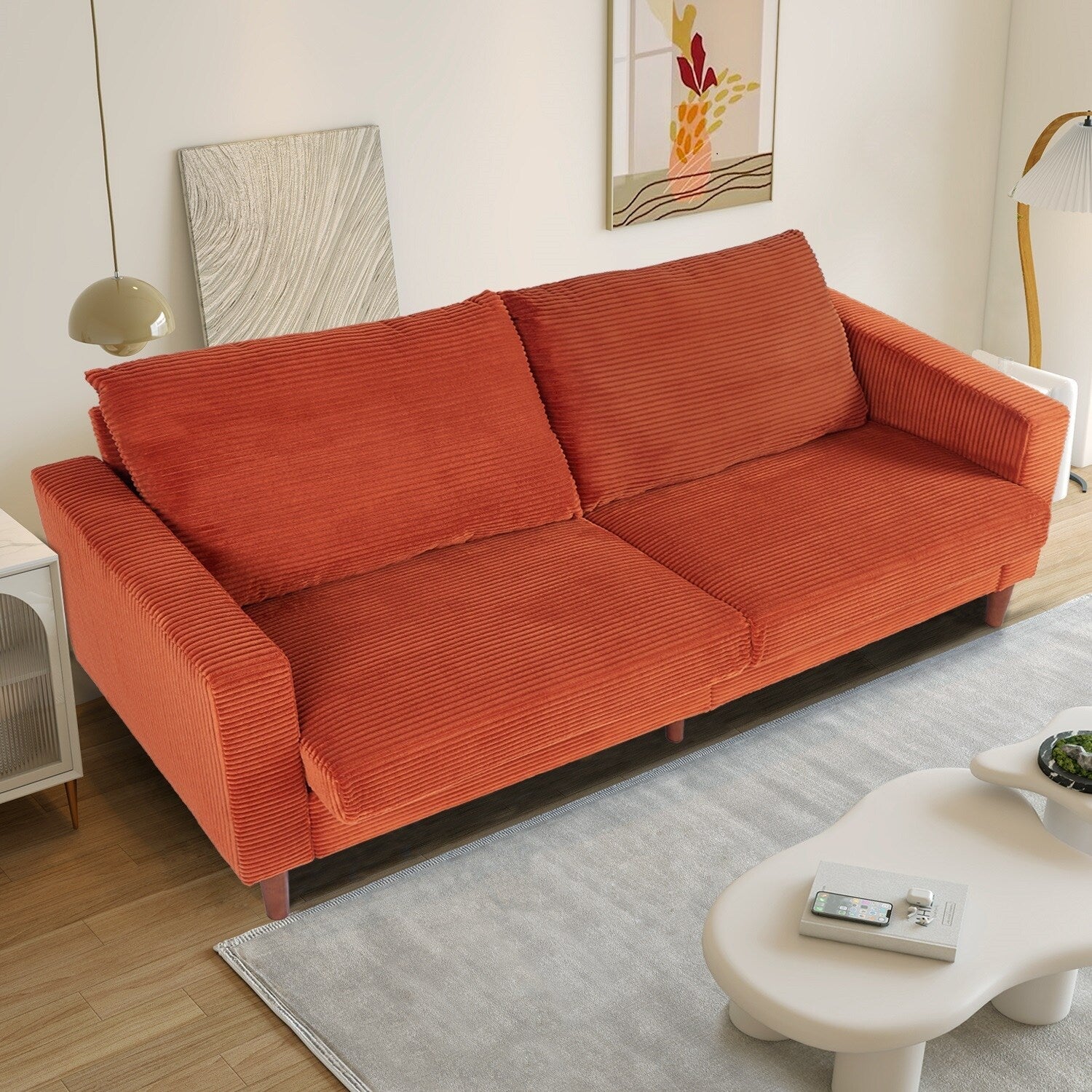 82,7 canapés pour le salon, canapés causeuse confortables, canapé causeuse en velours côtelé, montage facile pour les petits espaces