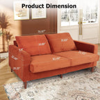 82,7 canapés pour le salon, canapés causeuse confortables, canapé causeuse en velours côtelé, montage facile pour les petits espaces