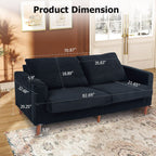 82,7 canapés pour le salon, canapés causeuse confortables, canapé causeuse en velours côtelé, montage facile pour les petits espaces