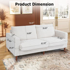 82,7 canapés pour le salon, canapés causeuse confortables, canapé causeuse en velours côtelé, montage facile pour les petits espaces