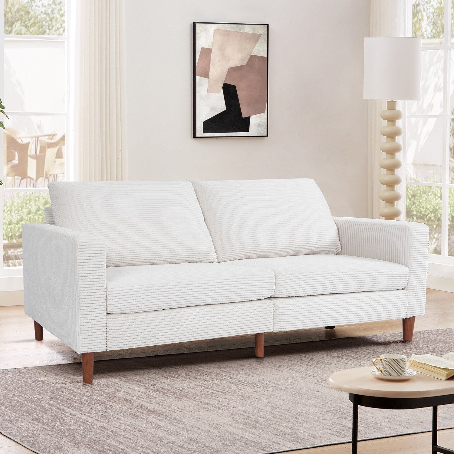 82,7 canapés pour le salon, canapés causeuse confortables, canapé causeuse en velours côtelé, montage facile pour les petits espaces