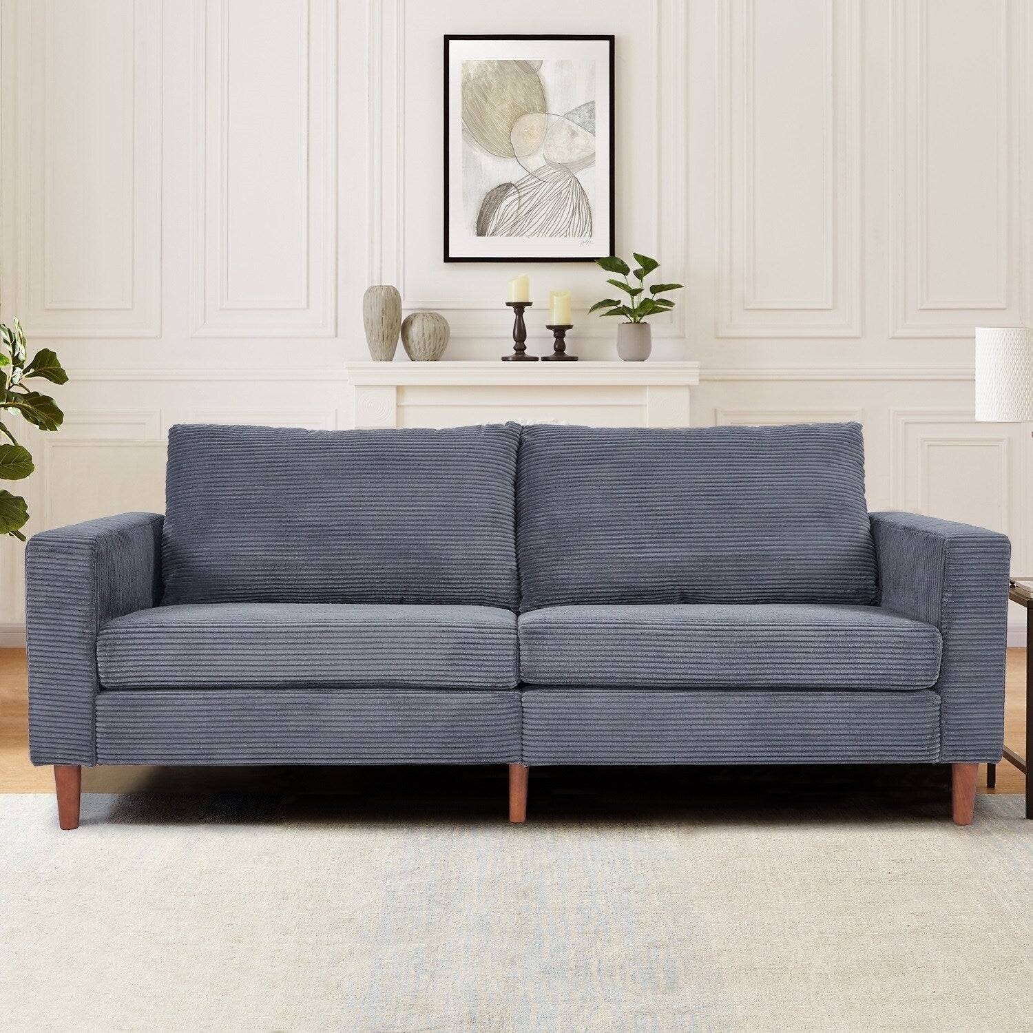 82,7 canapés pour le salon, canapés causeuse confortables, canapé causeuse en velours côtelé, montage facile pour les petits espaces