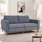 82,7 canapés pour le salon, canapés causeuse confortables, canapé causeuse en velours côtelé, montage facile pour les petits espaces