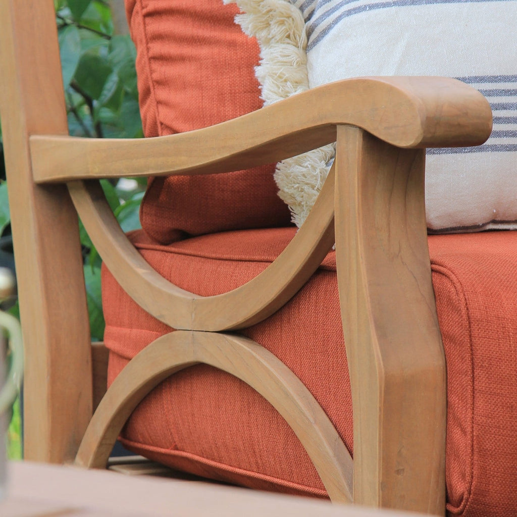 Ensemble de conversation d'extérieur 5 pièces en bois de teck Cambridge Casual Lowell