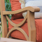 Ensemble de conversation d'extérieur 5 pièces en bois de teck Cambridge Casual Lowell