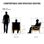 Ensemble de conversation d'extérieur 5 pièces en bois de teck Cambridge Casual Lowell