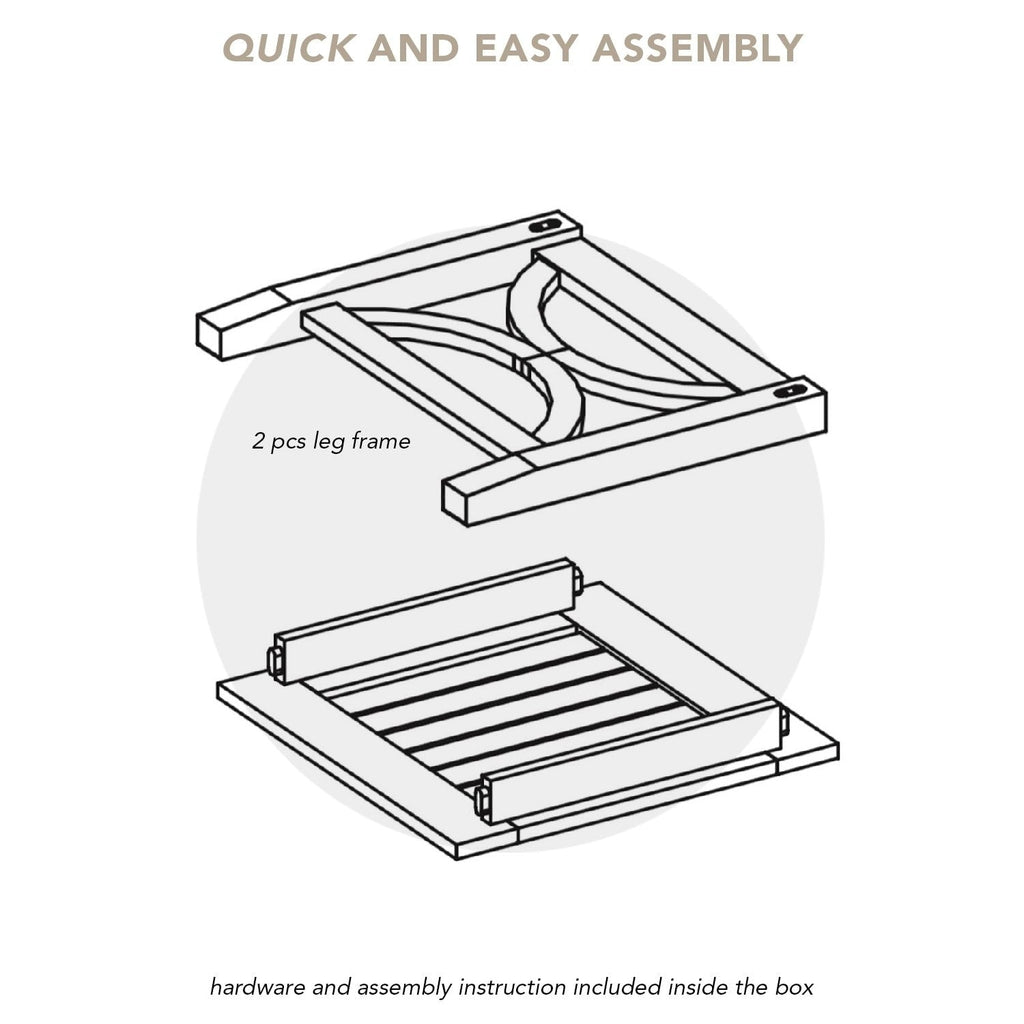 Ensemble de conversation d'extérieur 5 pièces en bois de teck Cambridge Casual Lowell