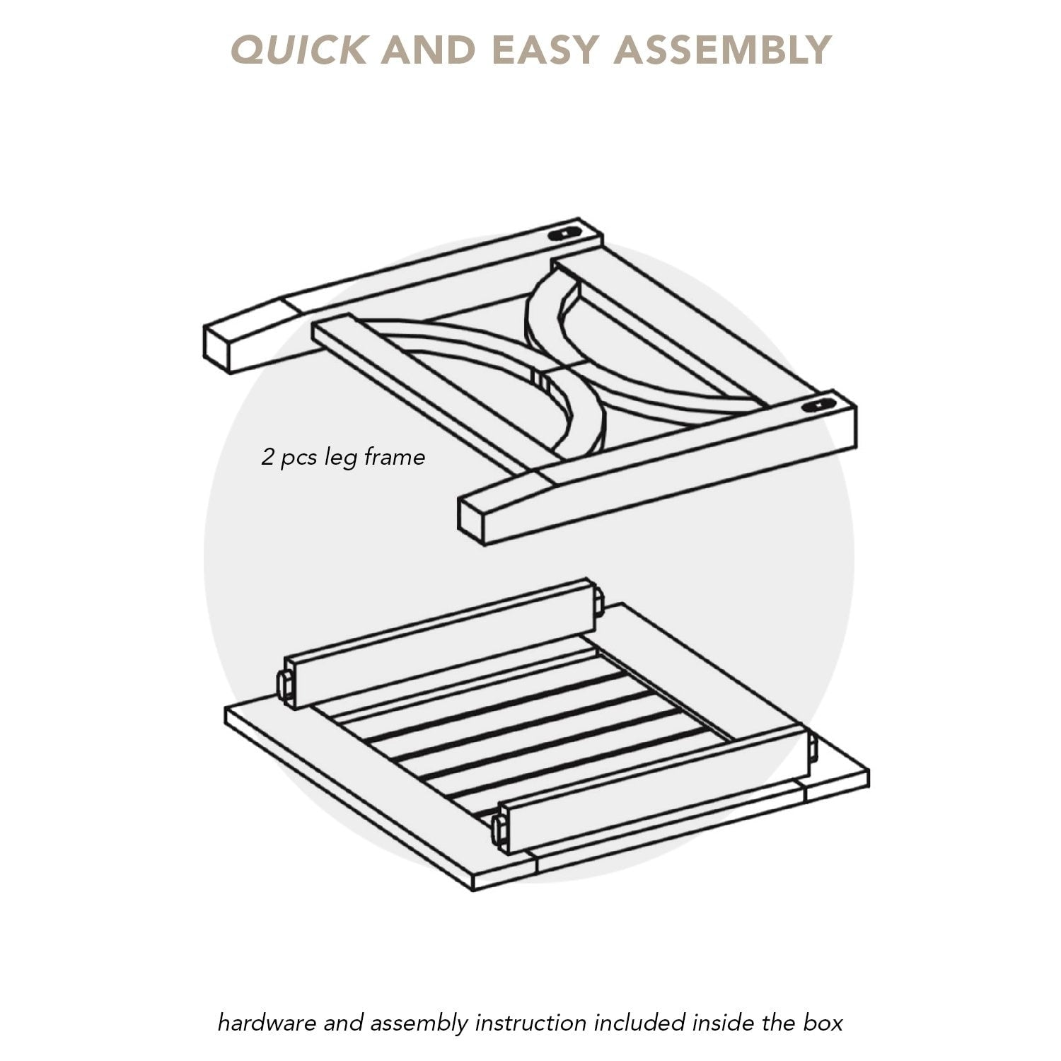 Ensemble de conversation d'extérieur 5 pièces en bois de teck Cambridge Casual Lowell